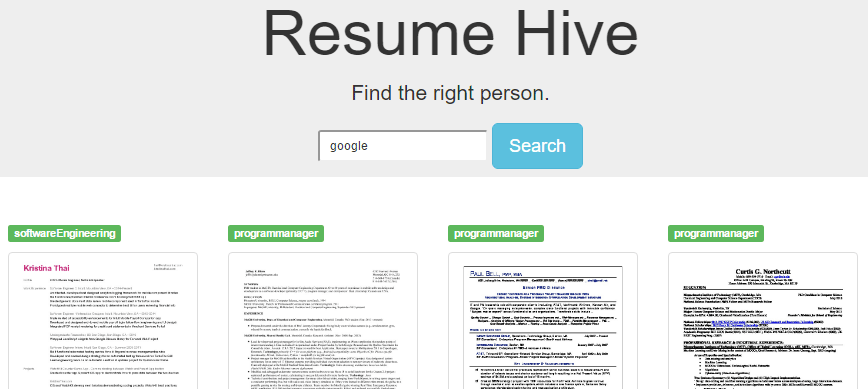 ResumeHive working screenshot